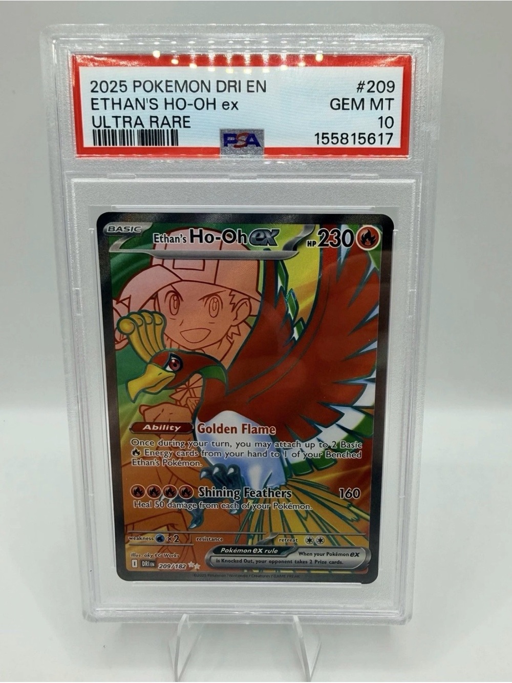 PSA 10 Ethan's Ho-Oh ex 209/182 Ultra Rare Pokemon 2025 Destined Rivals Gem Mint
